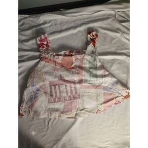 Prosperina Travel Postcard Print Crop Top Sleeveless Rayon Berlin London XS